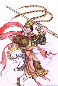 gambar pola manuskrip tato Monkey King