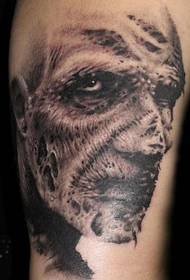 čierne popol zombie tetovanie