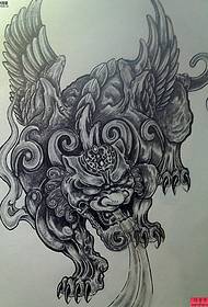 Wzór tatuażu: Klasyczny wzór tatuażu Bestia Boga