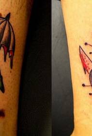 Uzorak tetovaže zombi pingvina u boji