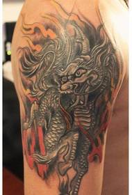 Male arm cool classic unicorn tattoo pattern
