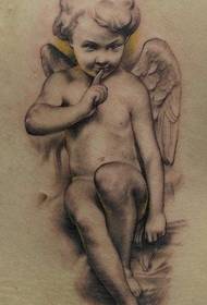 a classic The European and American realism - Cupid tattoo pattern