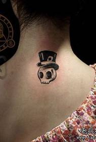 girl's neck cute little tattoo tattoo pattern
