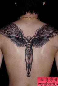 dobře vypadající zpět strážný anděl tetování vzor