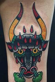 a set of same magical eyes color totem tattoo