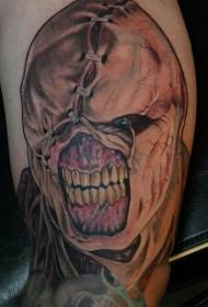 Horror Style Evil Monster Tattoo Pattern