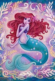 color personality mermaid tattoo manuscript picture