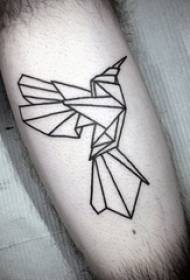 Geometriai tetoválás minta Origami stílusú geometriai tetoválás minta