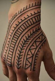 beautiful black line tattoo pattern