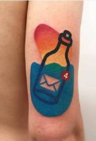9 creative minimalist small color personalized tattoo works pictures