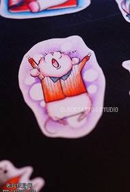 Gambar manuskrip tato tikus kartun warna