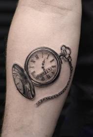 patró de tatuatge de rellotge de temps de gravació de rellotge