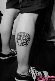 Alternative Creative Totem Black and white tattoo