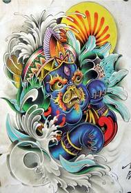 a stylish beautiful color tattoo manuscript pattern recommended picture