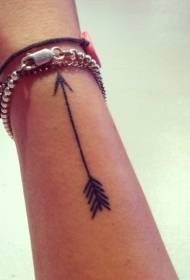 simple design black arrow arm tattoo pattern
