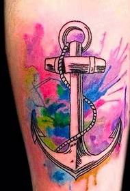 Tatuatge d'ancoratge d'estil mariner