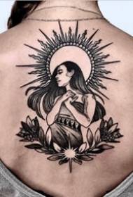mørk tatovering av et sett med solelementer tatoveringsbilder