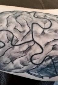 dječaci ruke na crno sivoj tački trn apstraktne linije mozga tetovaža slike