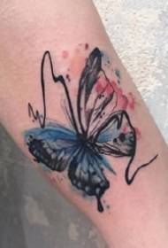 Brakoj sur aro de 18 bonaspektaj koloraj malgrandaj tatuoj Dankemo