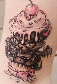 Little devil skull bow tattoo tattoo works by tattoo