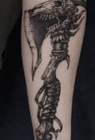 Architectural tattoo is a very handsome set of black gray weapon weapons tattoo pattern
