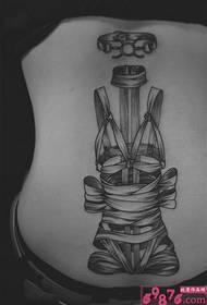 creative black and white bundled art tattoo