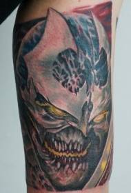 Zlo čudovište uzorak tetovaže lubanje