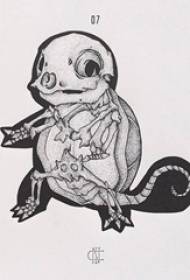 swart lyn skets kreatiewe tekenprent anime been tattoo manuskrip