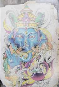 personal color elephant tattoo manuscript pattern picture