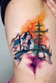 21 group of good-looking small fresh water color tattoo pattern