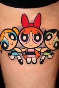 мультфільм татуювання маленький малюнок - група літаючих маленької дівчинки поліції та інші маленькі мультфільми татуювання візерунки