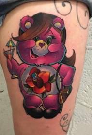 eine Reihe von niedlichen Farben Cartoon Tattoo Muster Kunstwerk