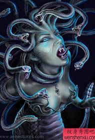 kev zoo nkauj nab Medusa tattoo qauv duab