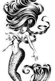 Manuskrip Tatu Mermaid Kreatif