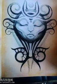 Saules dieva tetovējuma raksts