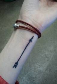 wrist fantasy black arrow tattoo pattern