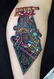 tajemný styl sady kreativních barevných tetování tetování pracovní obrázky