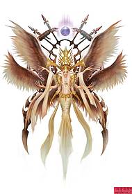 tattoo figure recommended a six-winged angel tattoo work