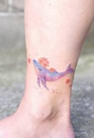 anklet tatovering figur forskellige små friske litterære tatovering farve anklet tatovering mønster