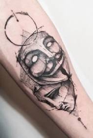 στυλ τατουάζ μάσκα - πάντα γεμάτη από μυστήριο πλαστό σχέδιο τατουάζ πρόσωπο