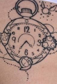meisjes dijen op zwarte lijnen literaire kleine frisse horloge tattoo-foto's