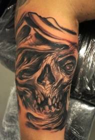 ingalo yangempela yobuhlungu monster skull skull tattoo iphethini