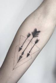 Girls Arms on Black Sting Geometric Line Mandala Tattoo Picture