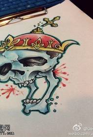 color personality skull tattoo manuscript picture