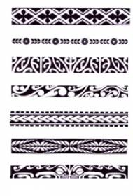 creative black geometric elements abstract lines strips Tattoo manuscript