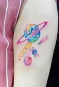 Simple color small tattoo rainbow 18 sets of small fresh tattoo pictures