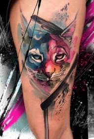 a set of colorful tattoo designs with saturated colors