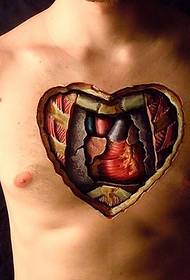 tatuaggi di culori d'amore 3d assai flashy