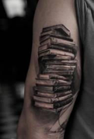 braç de nois de punt de dibuix de negre gris esquema habilitat creativa llibre literari imatge del tatuatge