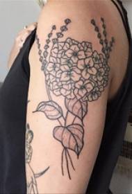 preprosta linijska tetovaža raznolikost skice tatoo črna klasičen vzorec tatoo